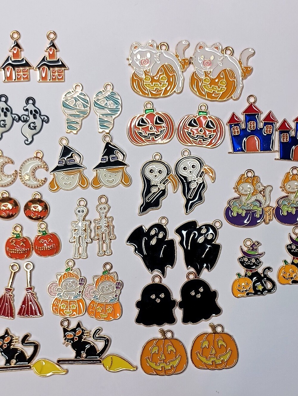 Halloween Enamel Charms jewelry making 40pcs